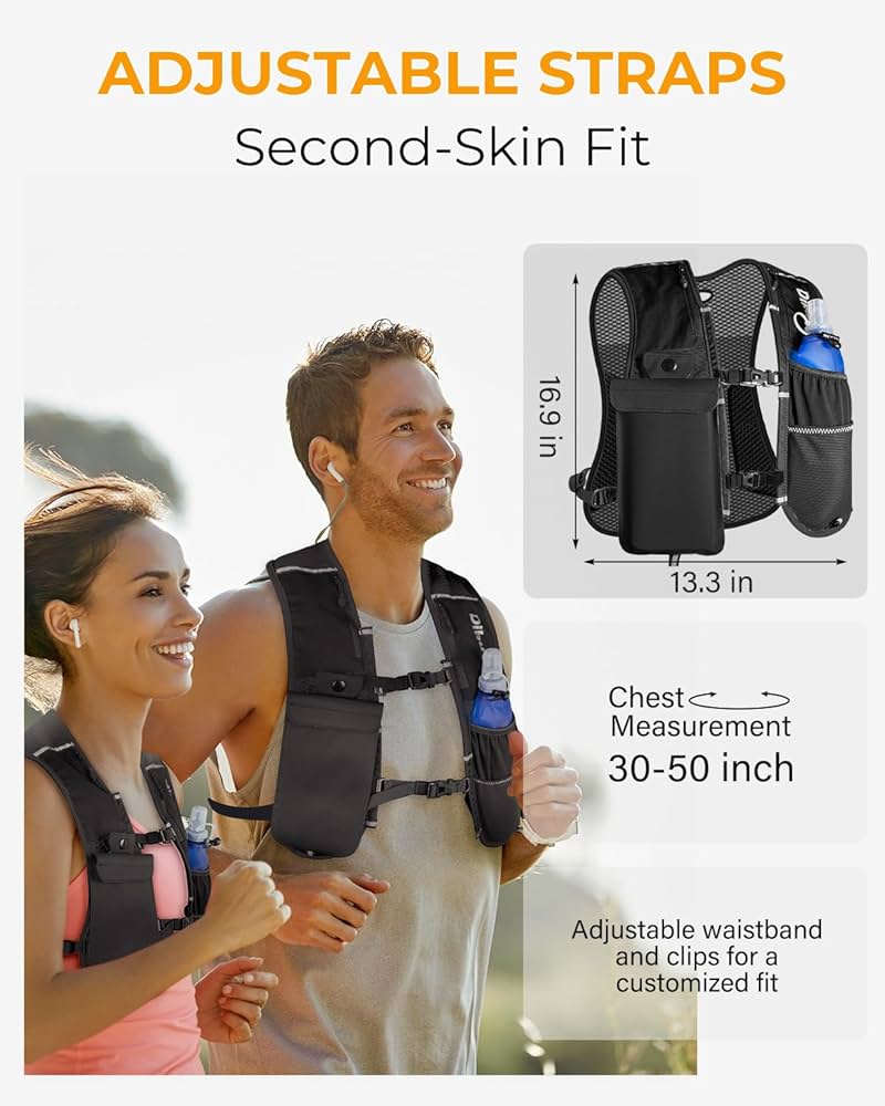 Reflective Sports Vest with Touchscreen Phone Pocket