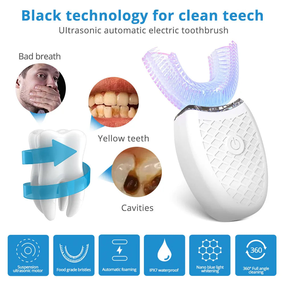 U-Shaped LED Teeth Whitener - Professional Whitening