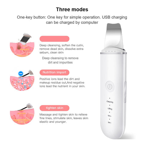 Ultrasonic Skin Scrubber - Deep Pore Cleansing