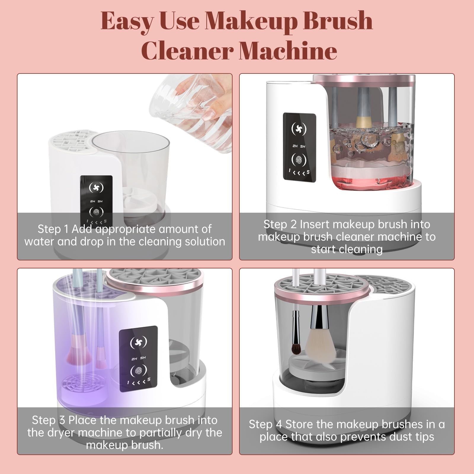 Electric Makeup Brush Cleaner & Dryer - Quick Clean
