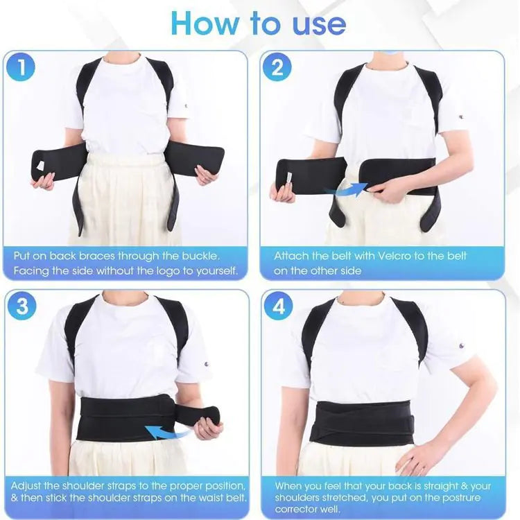Adjustable Unisex Back Support Brace