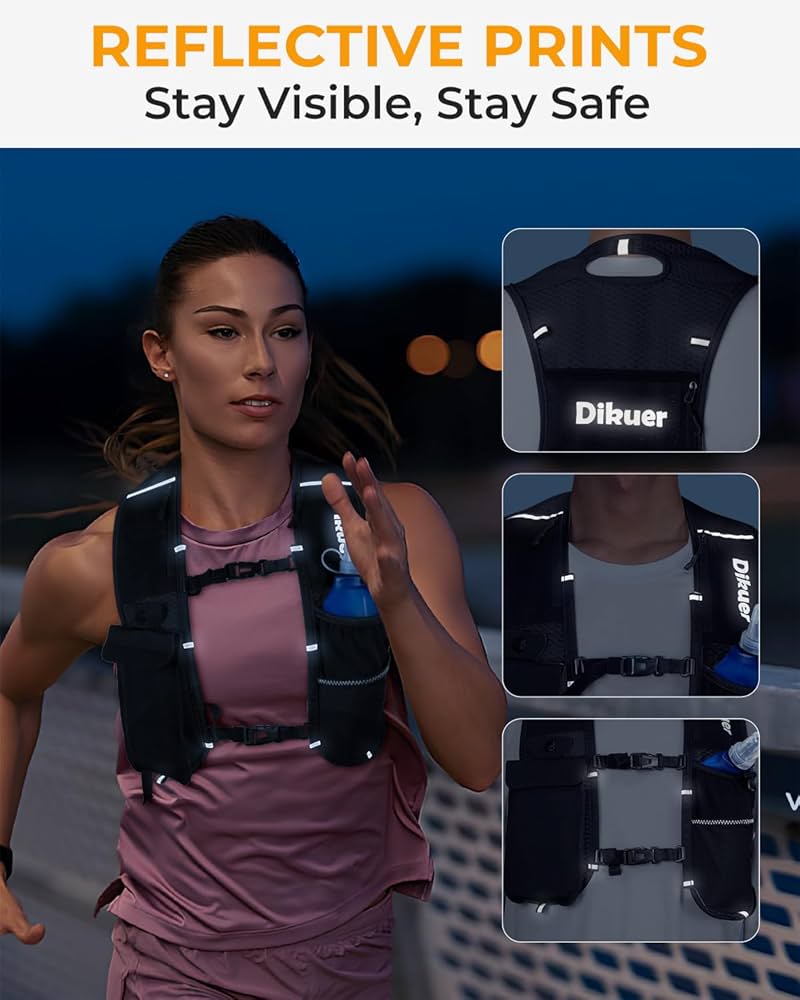 Reflective Sports Vest with Touchscreen Phone Pocket