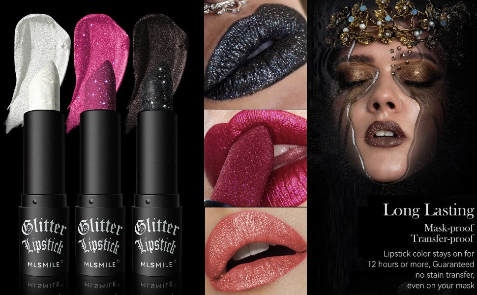 Glitter Lipstick – Metallic & Hydrating