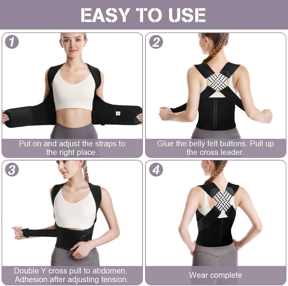 Invisible Posture Corrector for Adults – Breathable & Adjustable Back Support