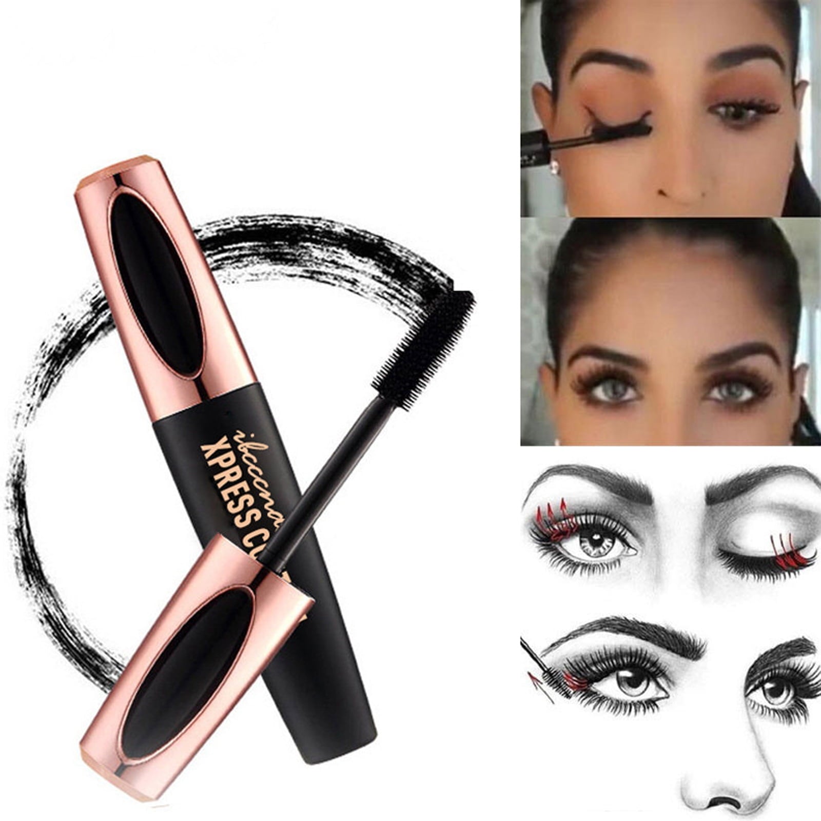 4D Silk Fiber Mascara Waterproof Lengthening & Volume