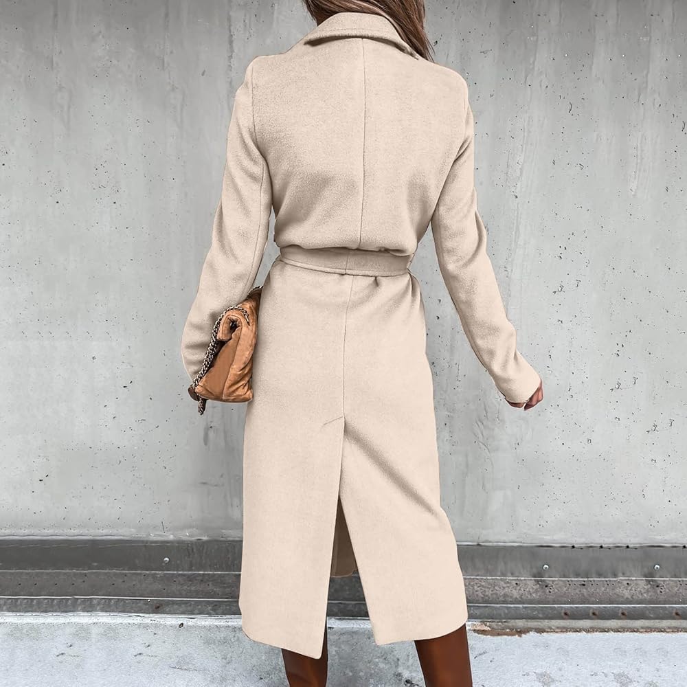 Elegant Women’s Long Solid Color Winter Coat