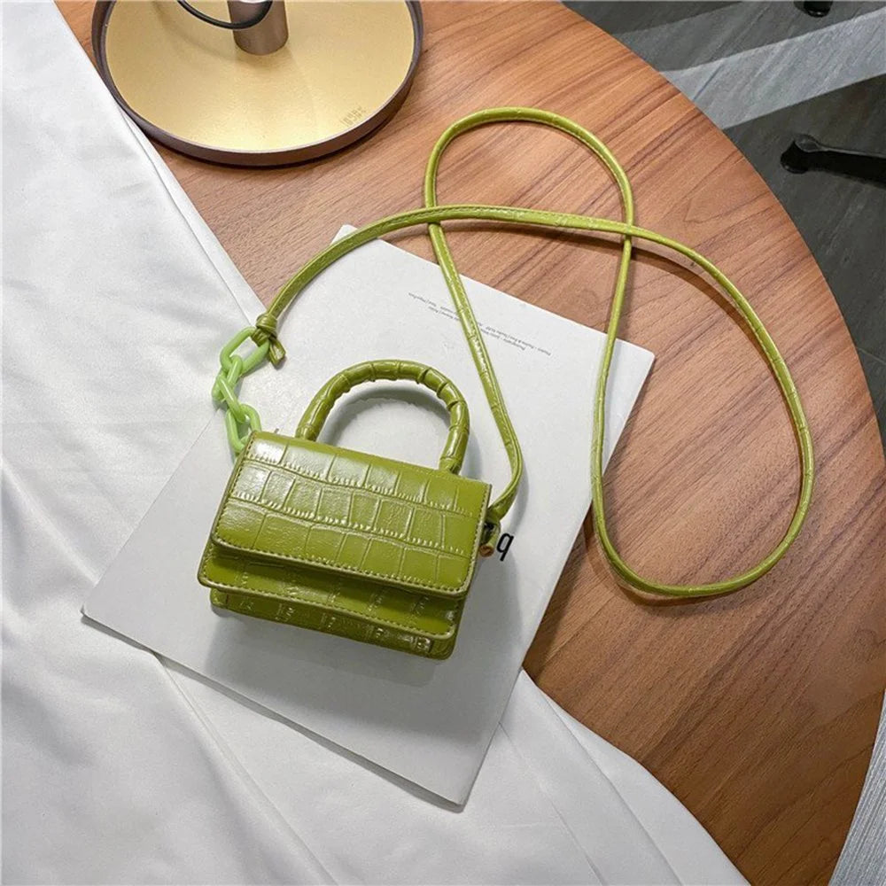 Small Square Handbag - Compact Geometric Design