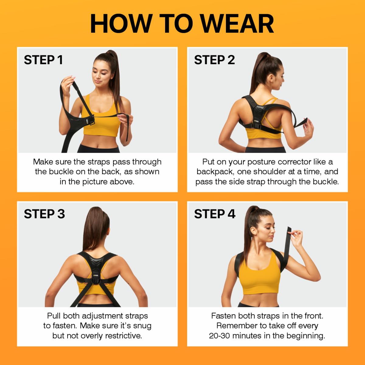 Adjustable Breathable Posture Corrector for Back