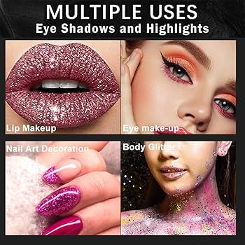 4-Color Glitter Lip Kit – Waterproof & Long-Lasting