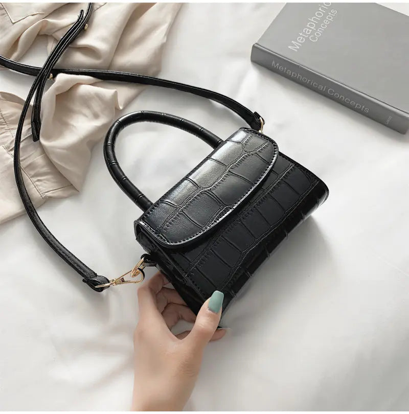 Small Square Handbag - Compact Geometric Design