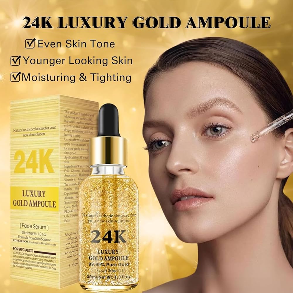 24K Gold Hyaluronic Serum Anti-Aging Face Hydration