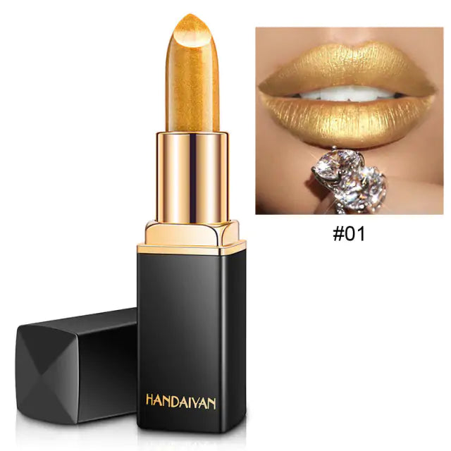 9 Colors Waterproof Glitter Lipstick - Long-Lasting
