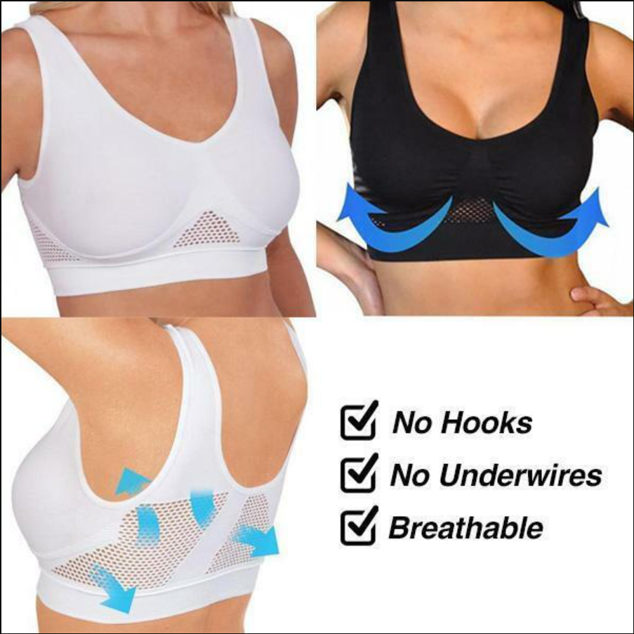 Seamless Wireless Sports Bra – Breathable Comfort