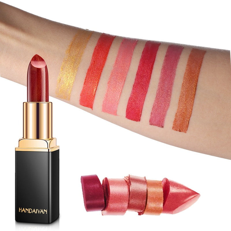 9 Colors Waterproof Glitter Lipstick - Long-Lasting