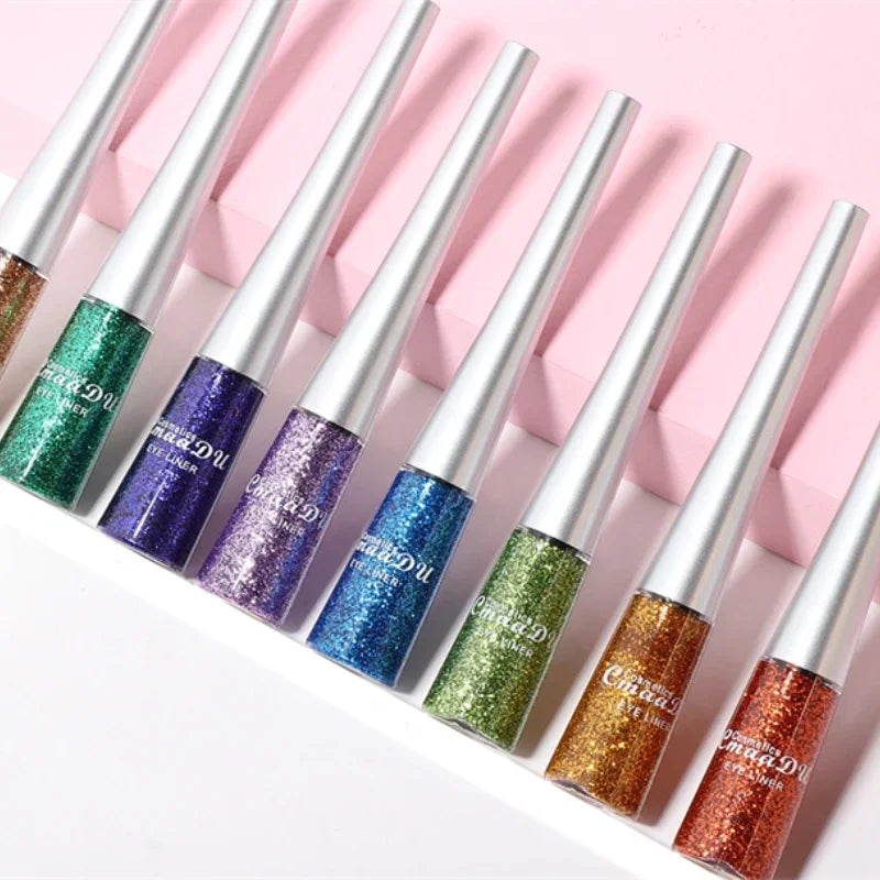 16 Colors Waterproof Glitter Eyeliner – Sparkling Makeup