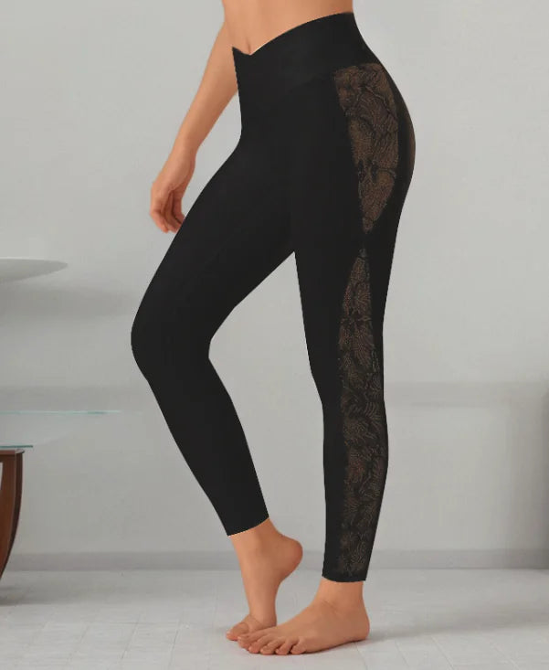 Chic Lace Leggings - Stylish Workout Activewear