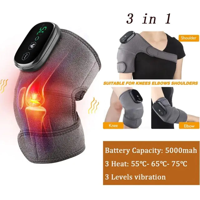Electric Heating Shoulder Massager with Vibration Support