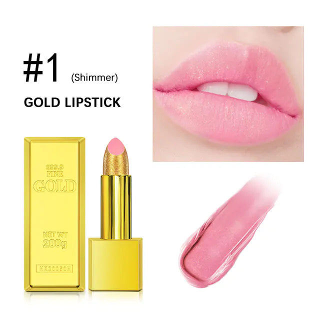 Gold Waterproof Matte Lipstick – Long Lasting