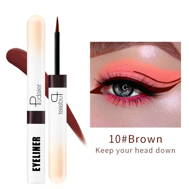 12 Colors Glitter Waterproof Eyeliner Set