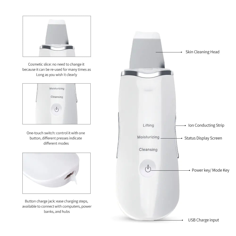 Ultrasonic Pore Cleaner - Deep Facial Cleansing