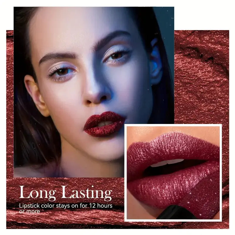 Glitter Lipstick – Metallic & Hydrating