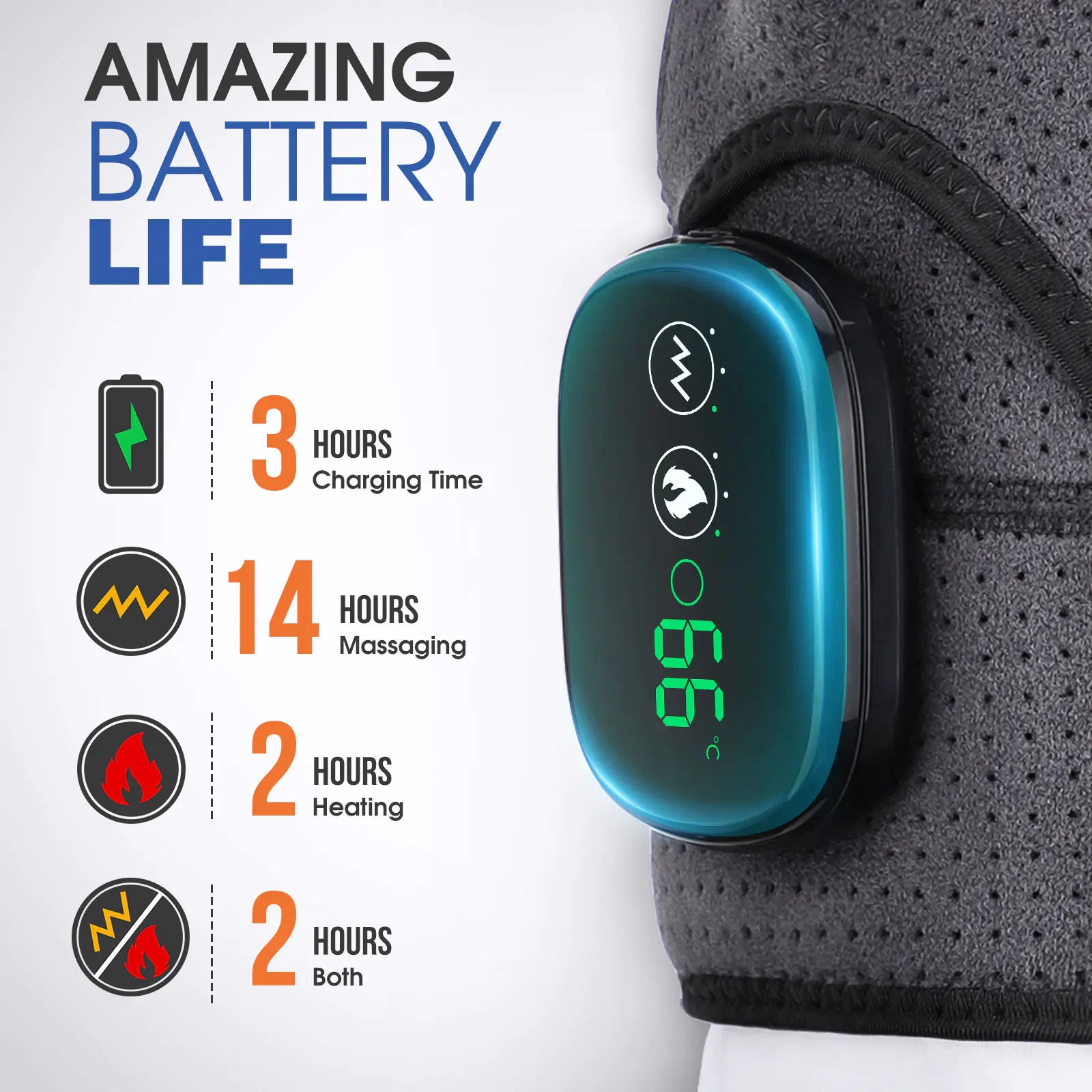 Electric Heating Shoulder Massager with Vibration Support