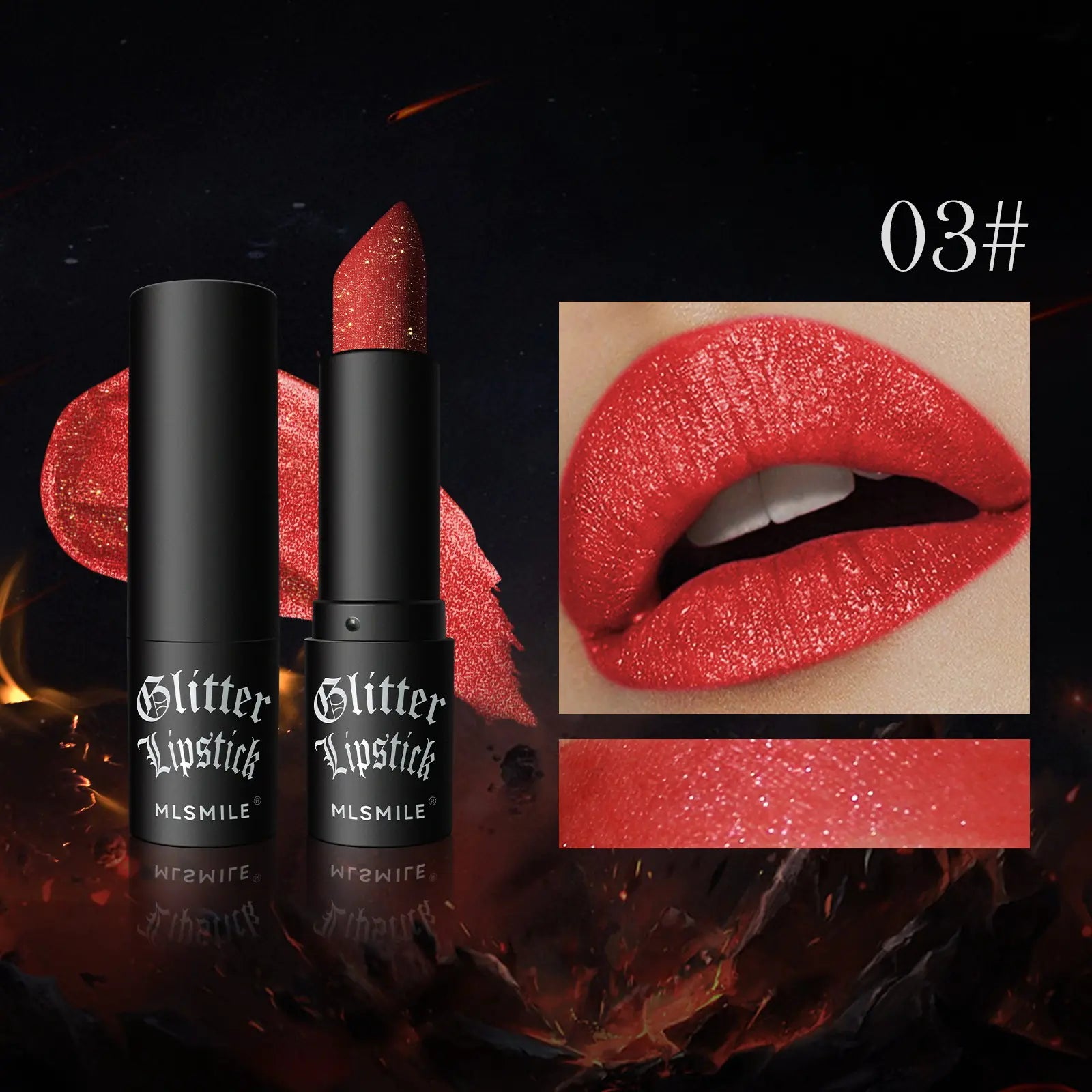 Glitter Lipstick – Metallic & Hydrating