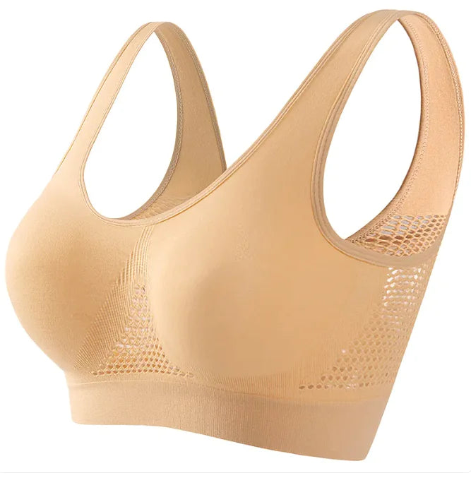 Seamless Wireless Sports Bra – Breathable Comfort