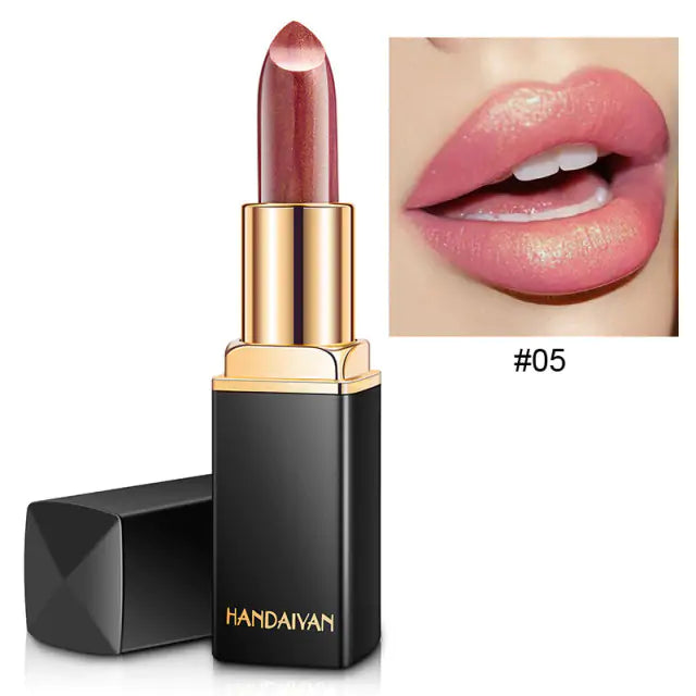 9 Colors Waterproof Glitter Lipstick - Long-Lasting