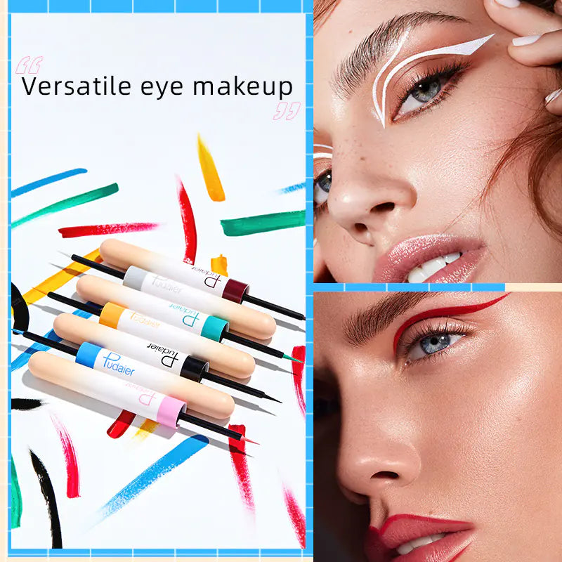 12 Colors Glitter Waterproof Eyeliner Set