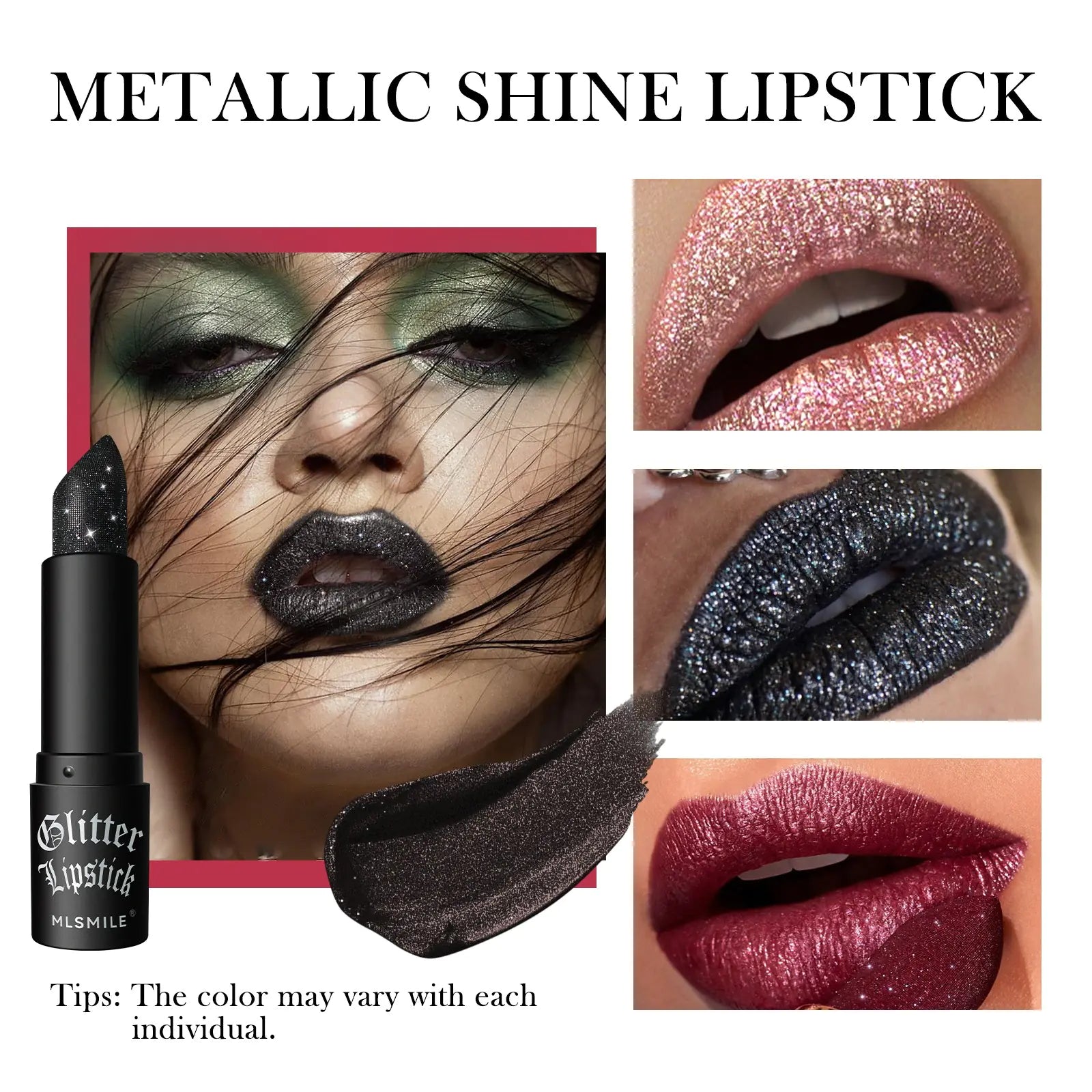 Glitter Lipstick – Metallic & Hydrating