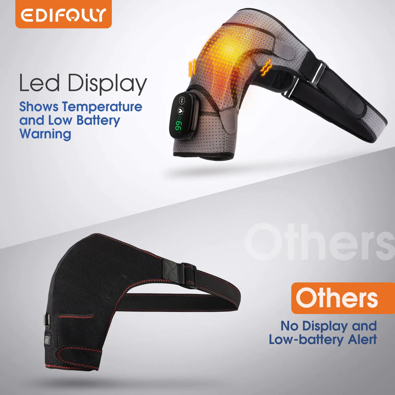 Electric Heating Shoulder Massager with Vibration Support