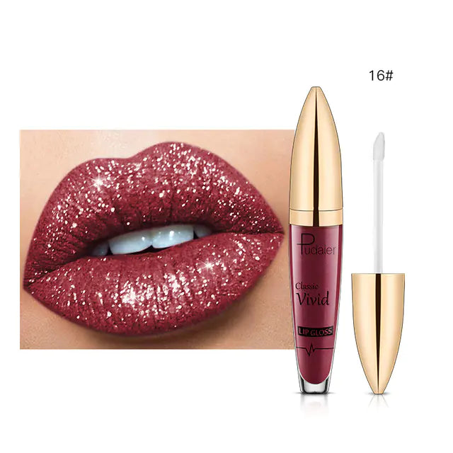Matte Shimmer Glitter Liquid Lipstick - Sparkle Lips