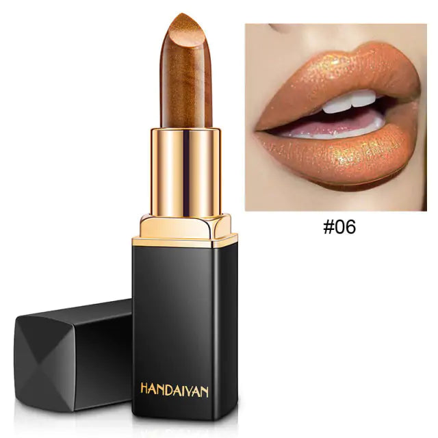 9 Colors Waterproof Glitter Lipstick - Long-Lasting