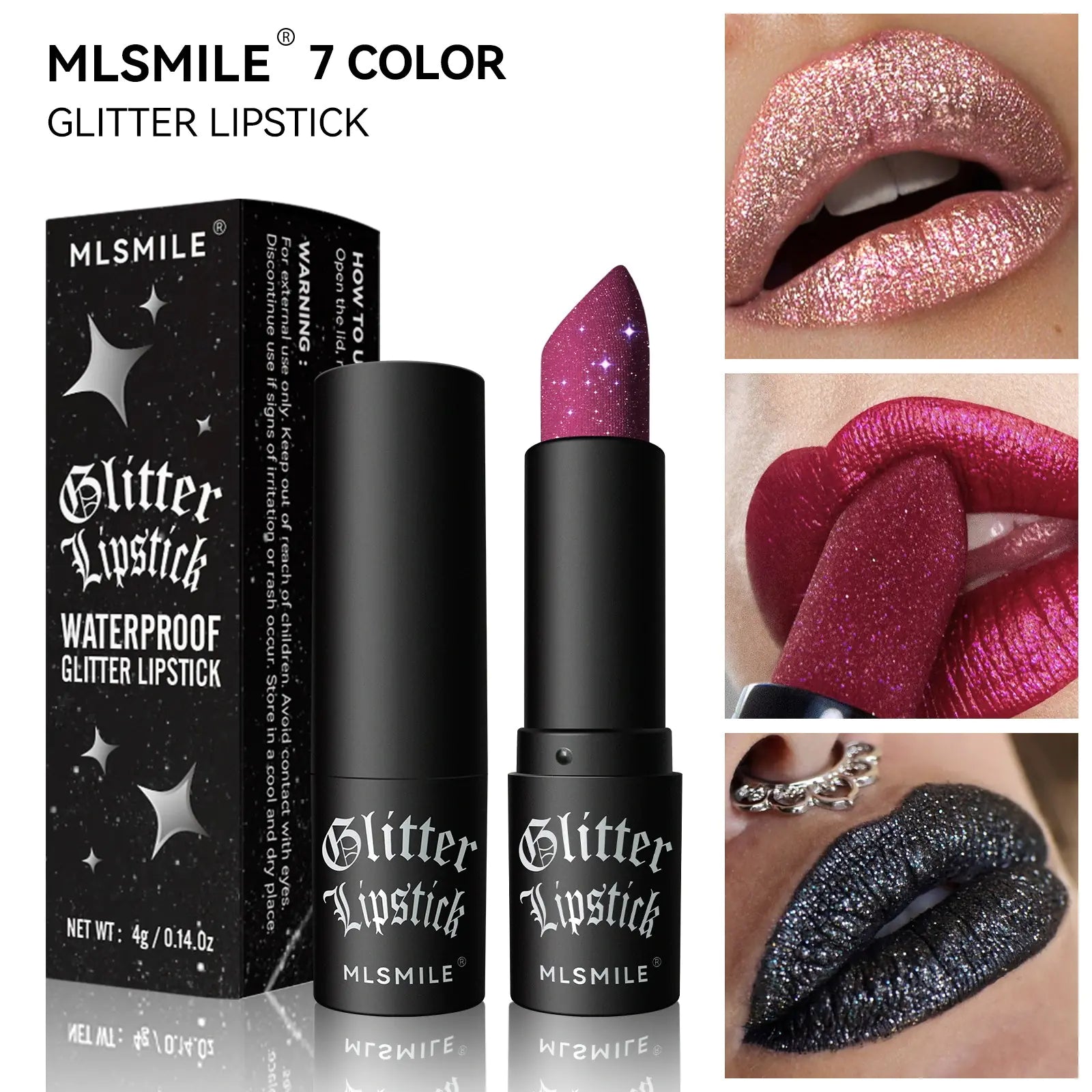 Glitter Lipstick – Metallic & Hydrating