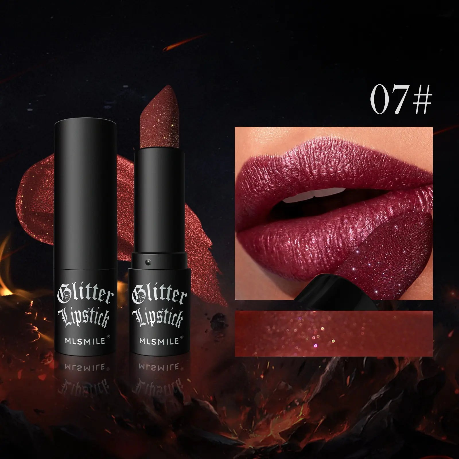 Glitter Lipstick – Metallic & Hydrating