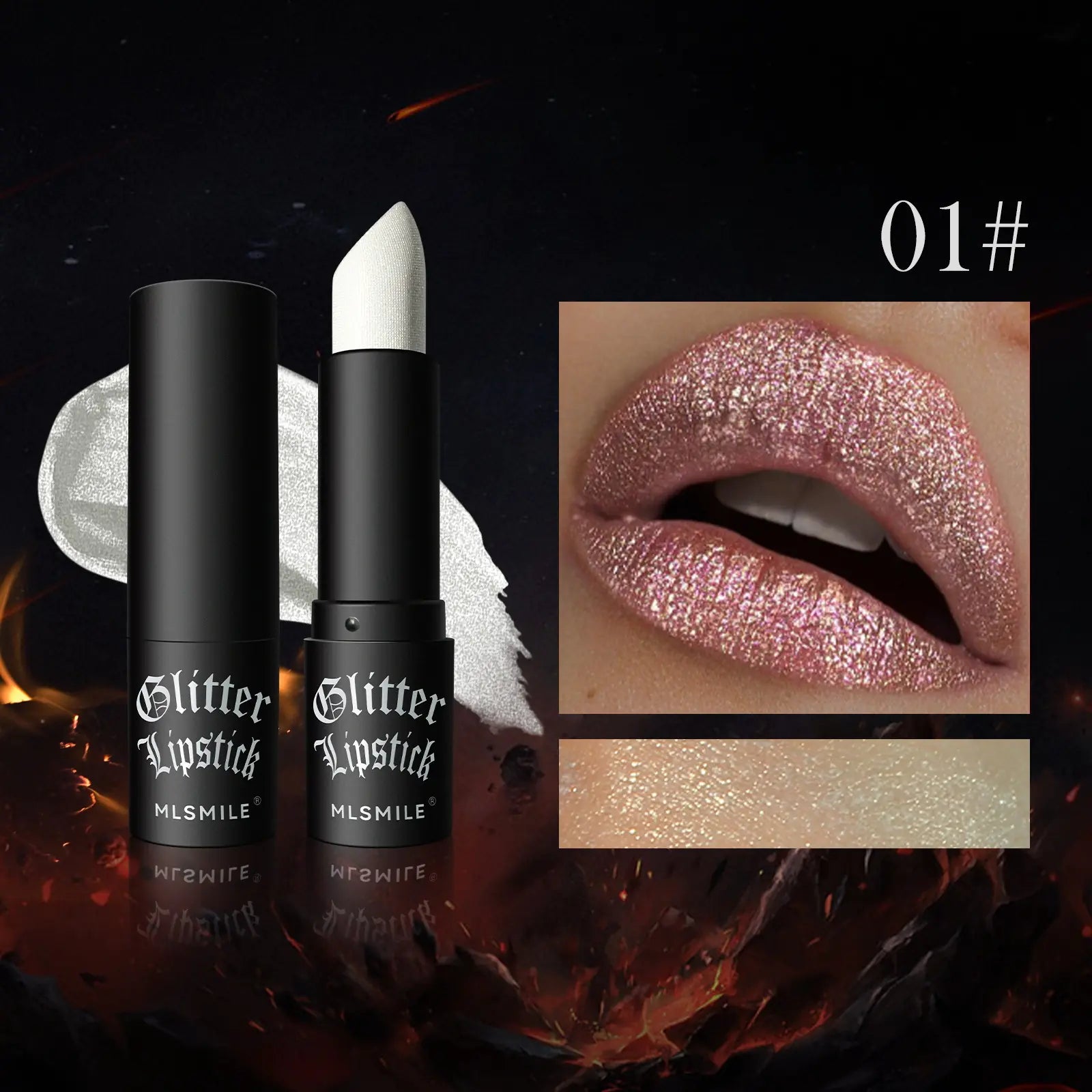 Glitter Lipstick – Metallic & Hydrating