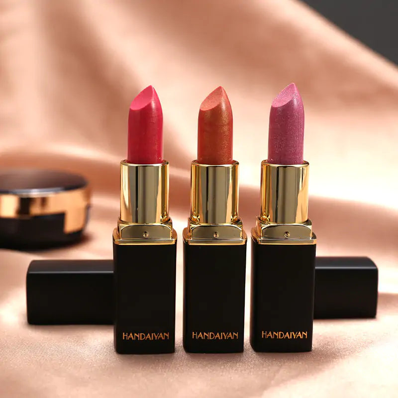 9 Colors Waterproof Glitter Lipstick - Long-Lasting