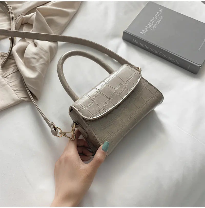 Small Square Handbag - Compact Geometric Design