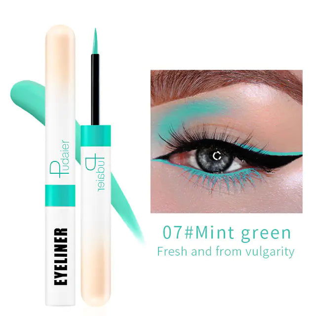 12 Colors Glitter Waterproof Eyeliner Set