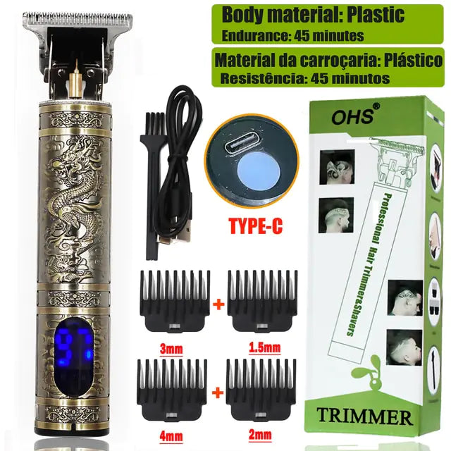 Dragon T9 Pro Wireless Hair Clippers - Professional