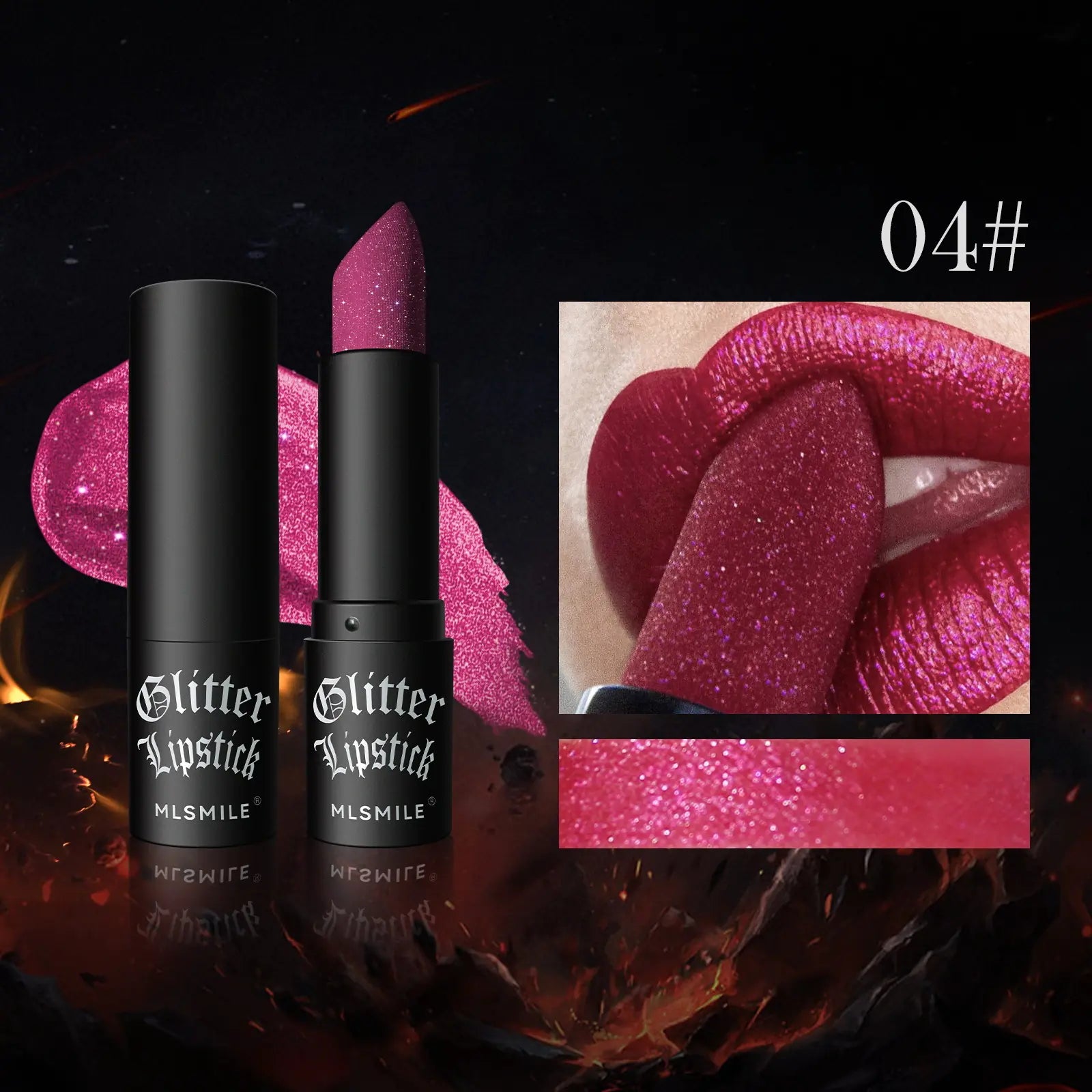 Glitter Lipstick – Metallic & Hydrating