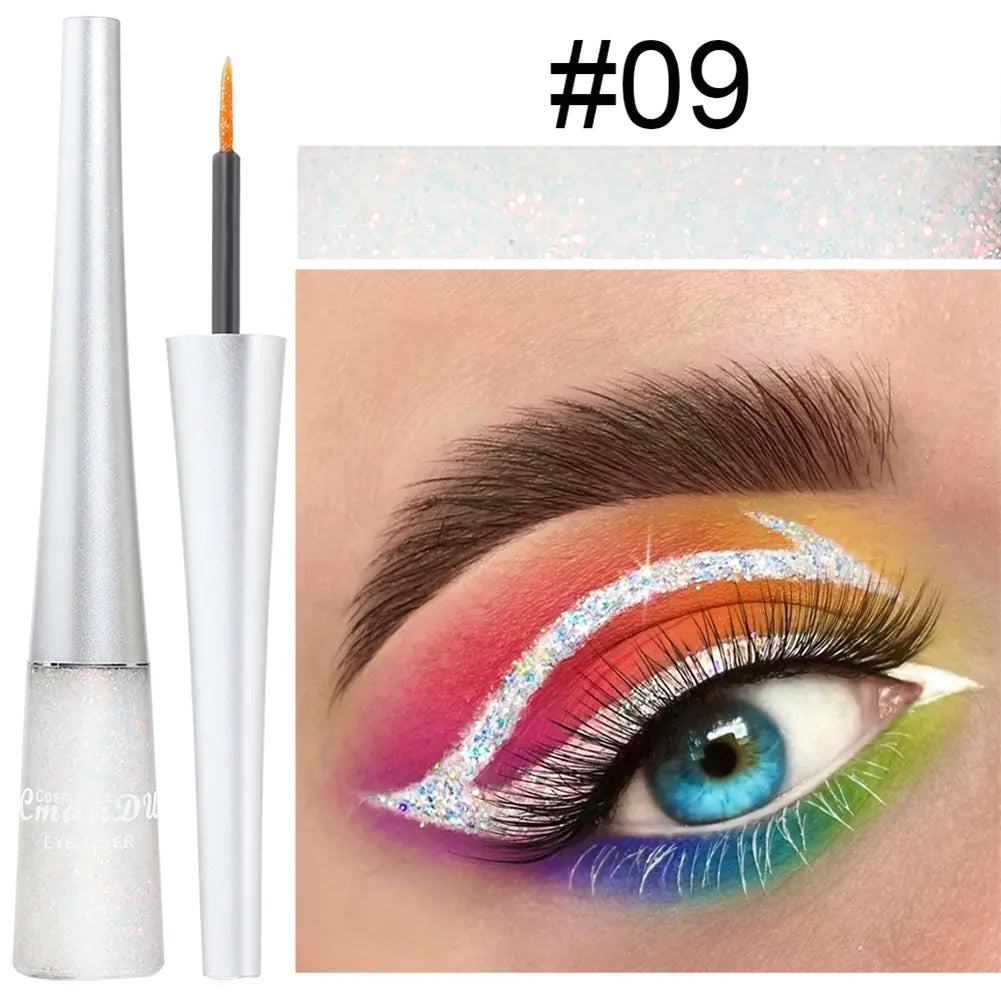 16 Colors Waterproof Glitter Eyeliner – Sparkling Makeup