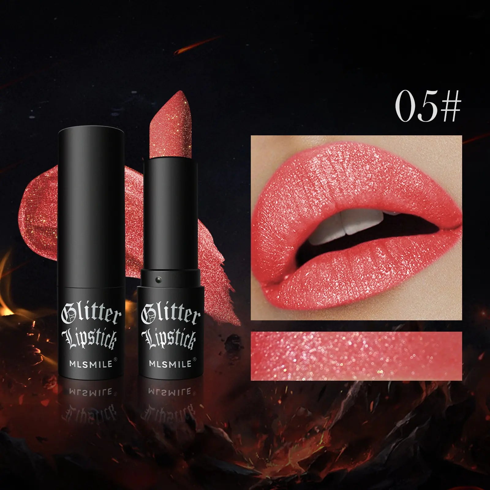 Glitter Lipstick – Metallic & Hydrating
