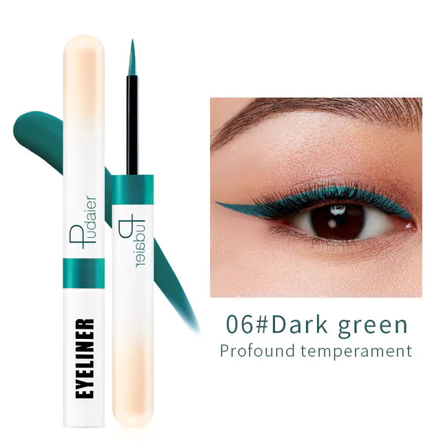 12 Colors Glitter Waterproof Eyeliner Set