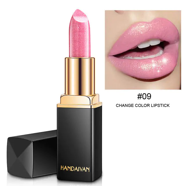 9 Colors Waterproof Glitter Lipstick - Long-Lasting