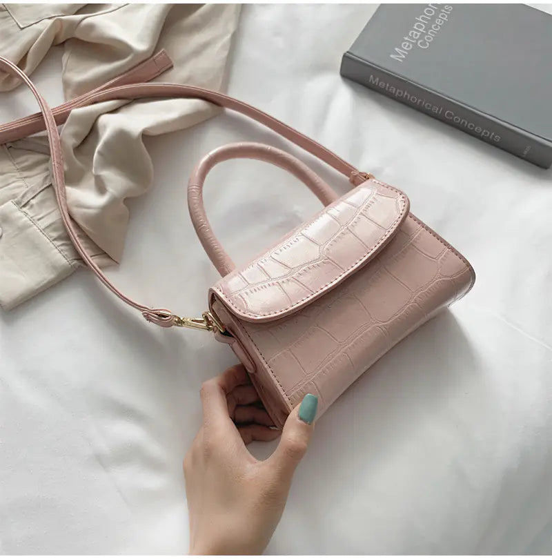 Small Square Handbag - Compact Geometric Design