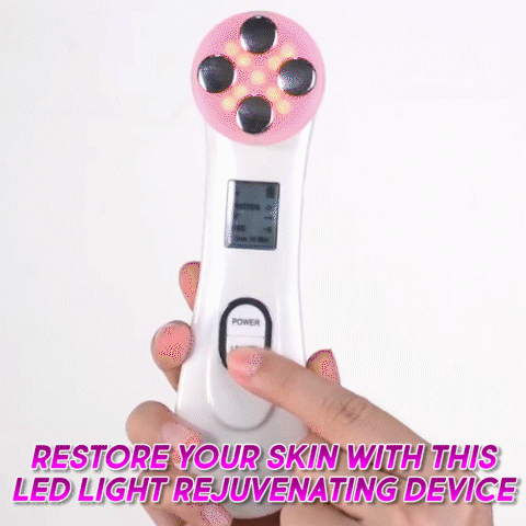 LED Light Therapy Facial Massager - Anti-Aging