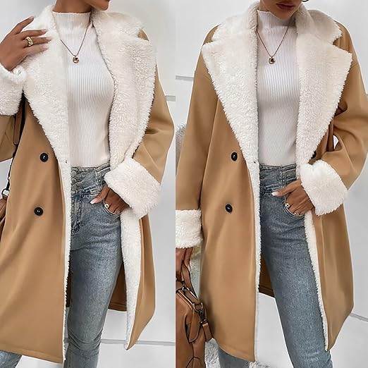 Elegant Winter Lapel Coat – Warm &amp; Stylish Outerwear