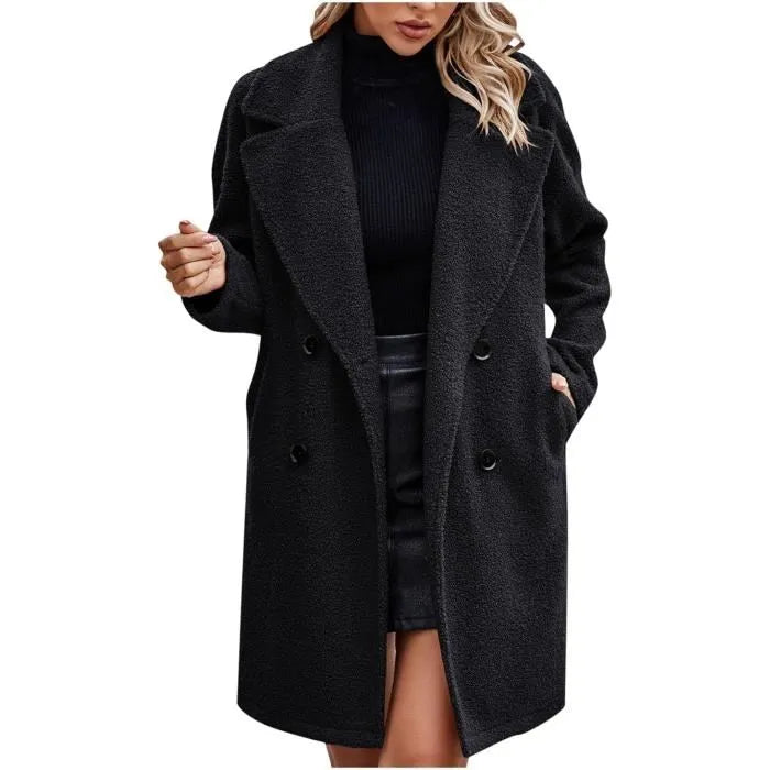 Velvet Elegance Winter Coat – Luxe Warm &amp; Chic Design